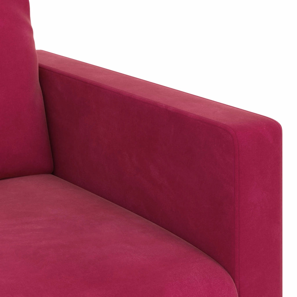 Set di divani 2 pcs Rosso Vino 198 x 78 x 80 cm Velluto 3407600