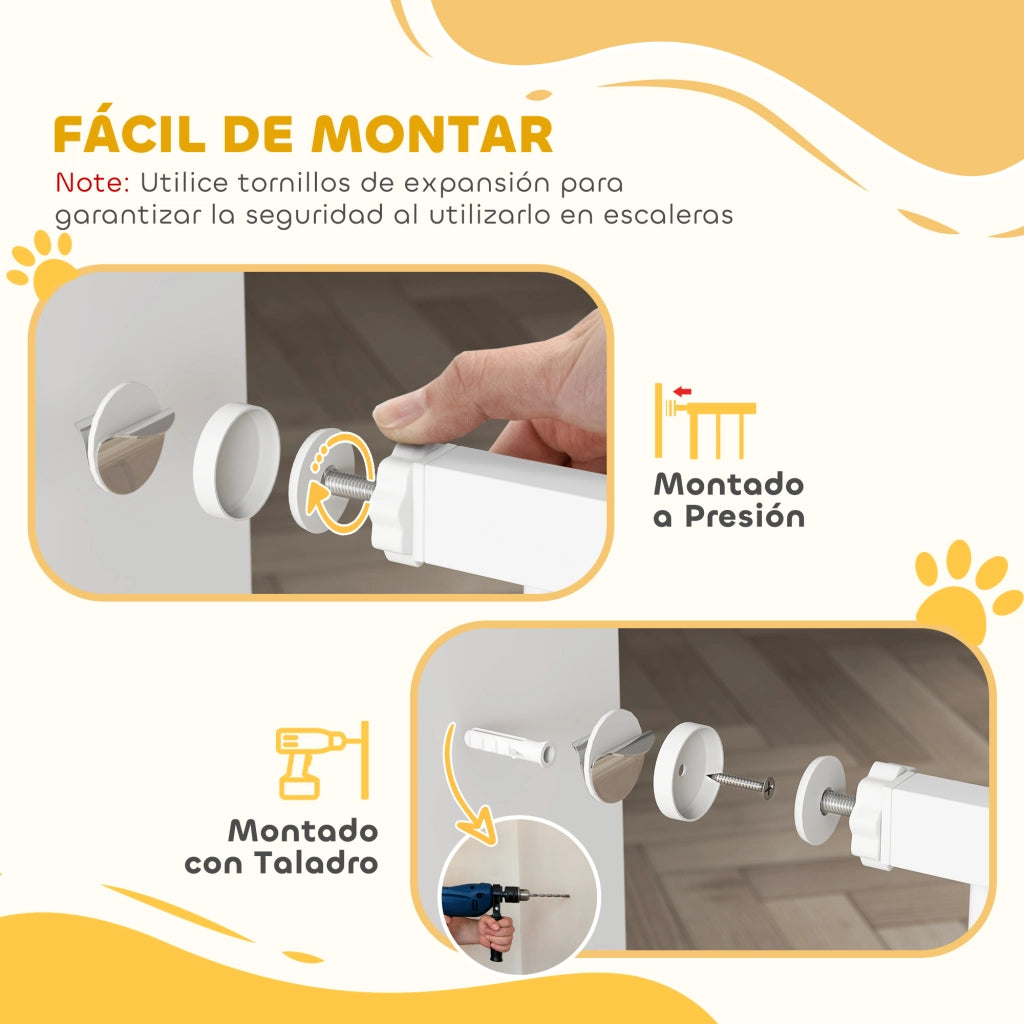Barriera per Cani Porta Scala Bianco ¨C Minimal ¨C 74-94 cm