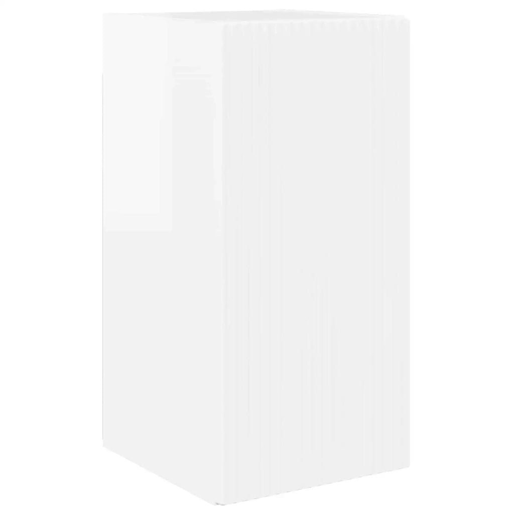 Set mobile TV 2 pcs Bianco Lucido Legno multistrato