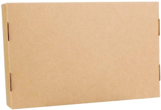 Scatole di Carta 12 pezzi - Carta Kraft - Scatola di Cartone vuota - Con Fermo - 18x11,5x3,3 cm - Adatto per Feste