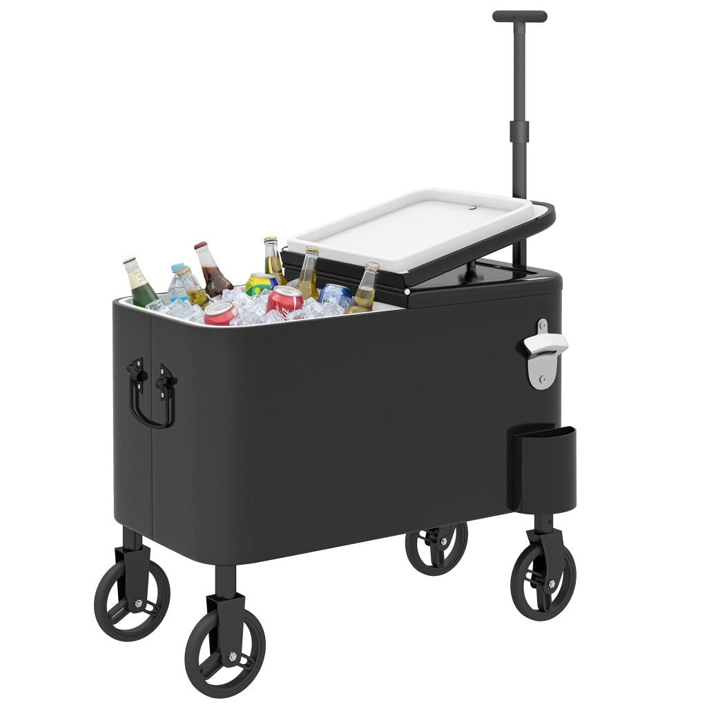Carrello per Bevande ¨C Minimal ¨C 75x35x120 cm Nero