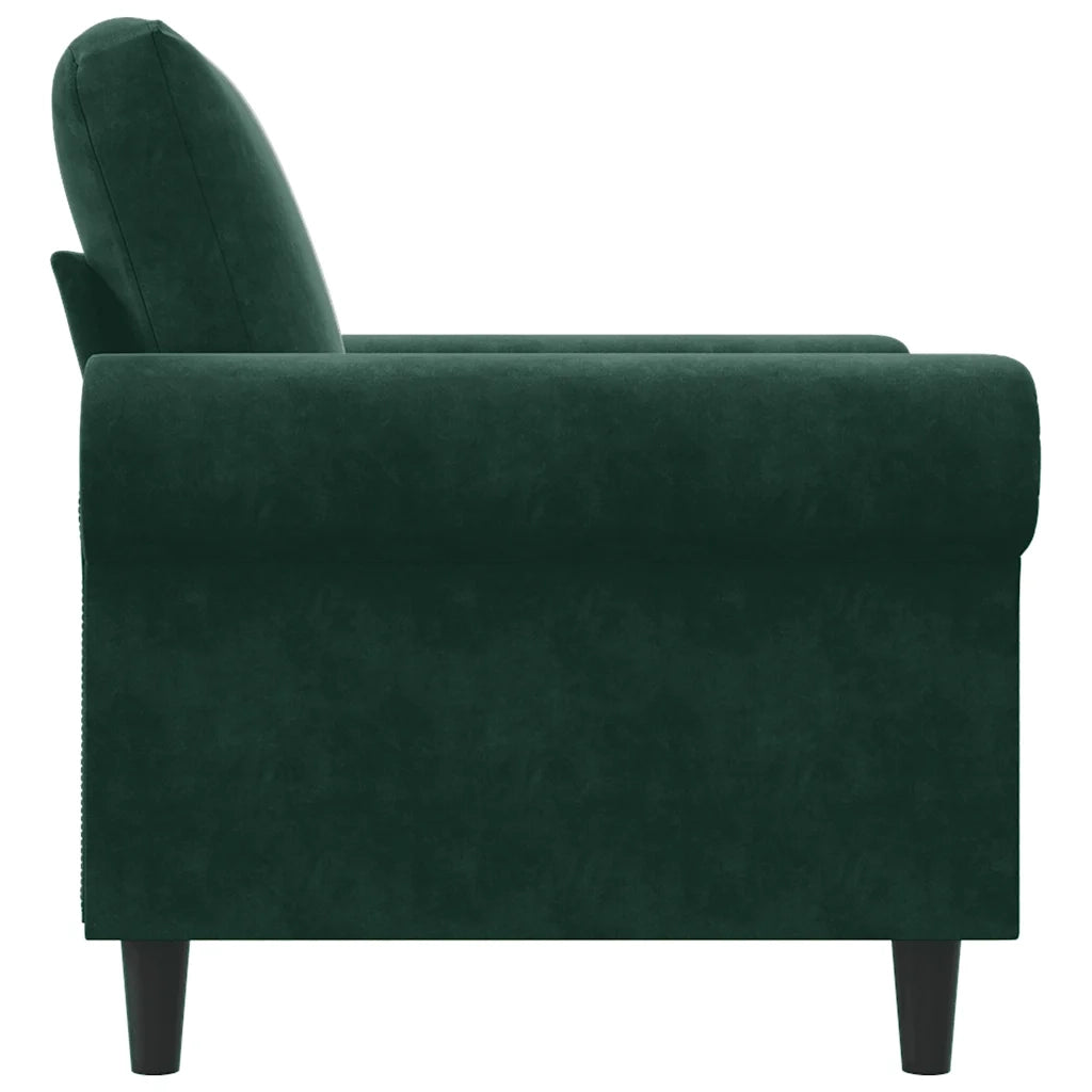 Poltrona Verde Scuro 60 cm Velluto 359511
