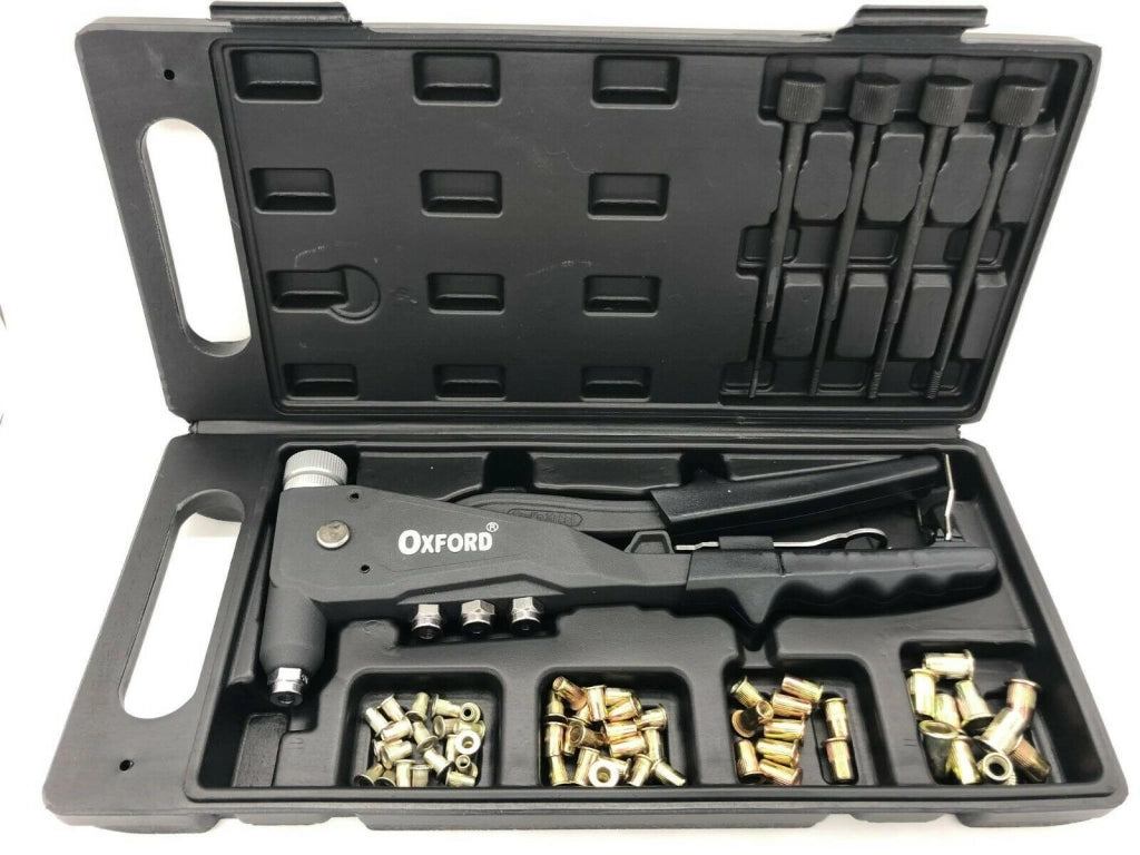 KIT 66 PZ RIVETTATRICE PER INSERTI RIVETTI FILETTATI FILETTI M3 M4 M5 M6