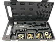 KIT 66 PZ RIVETTATRICE PER INSERTI RIVETTI FILETTATI FILETTI M3 M4 M5 M6