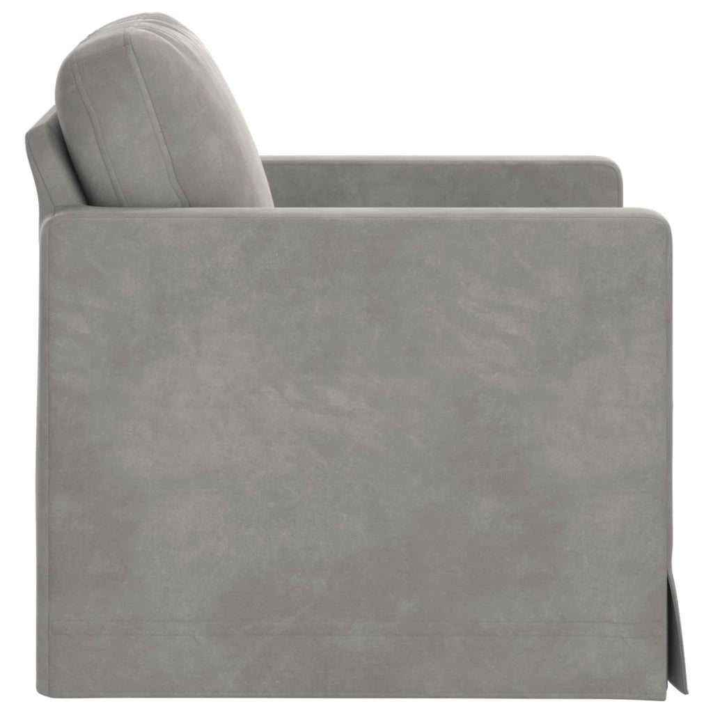 Divano Grigio chiaro 78 x 78 x 80 cm Velluto 42024404