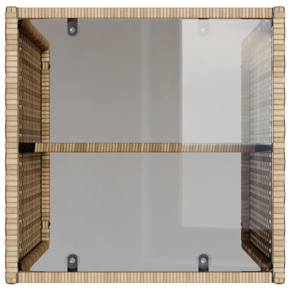 Set Divano da Giardino 4 pz con Cuscini Beige in Polyrattan 4003882