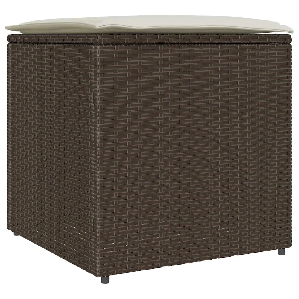 Scatola per Cuscini Marrone 50 x 50 x 50 cm polyrattan 365409
