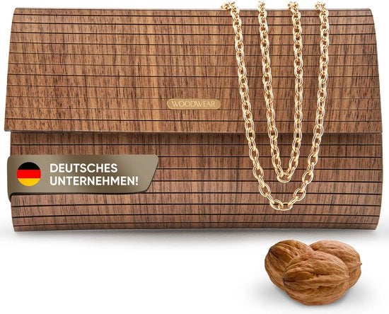 Borsa in legno per donna con modello Forest Whispers