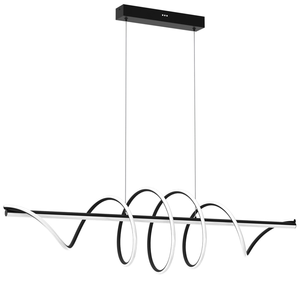 Lampada a sospensione LED Twist nera 90W 4000K Milagro