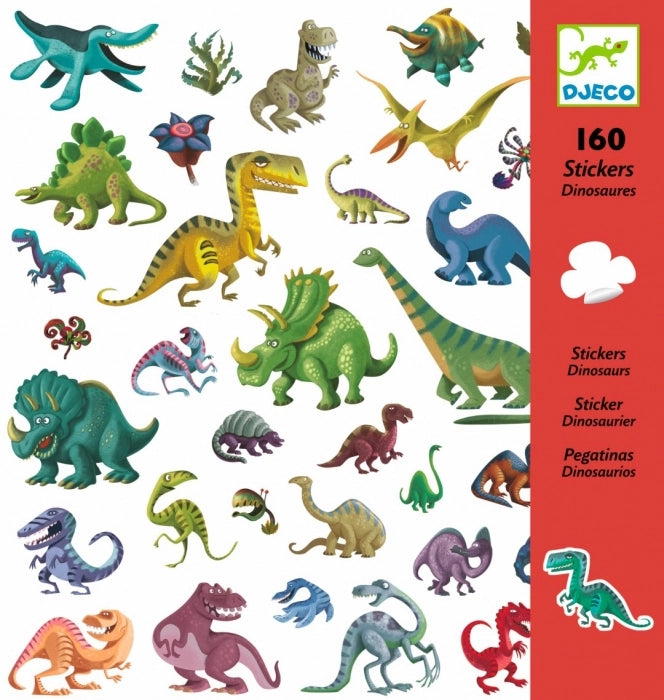 160 Adesivi Dinosauri,Djeco,eta 4-7 anni