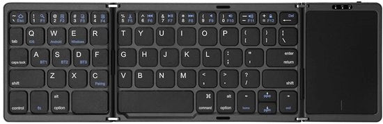 Tastiera Bluetooth Portatile - Opneumotesto - Senza Fili - Touchpad - Compatibile con Tablet/Smartphone/PC - Funzione di Risveglio Automatico