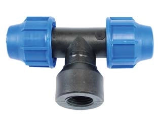 RACCORDO A COMPRESSIONE TI FILETTO FEMMINA PN16  ø mm.63x2