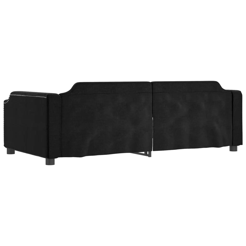 Divano Letto con Letto Estraibile Nero 100x200 cm in Tessuto 3197641