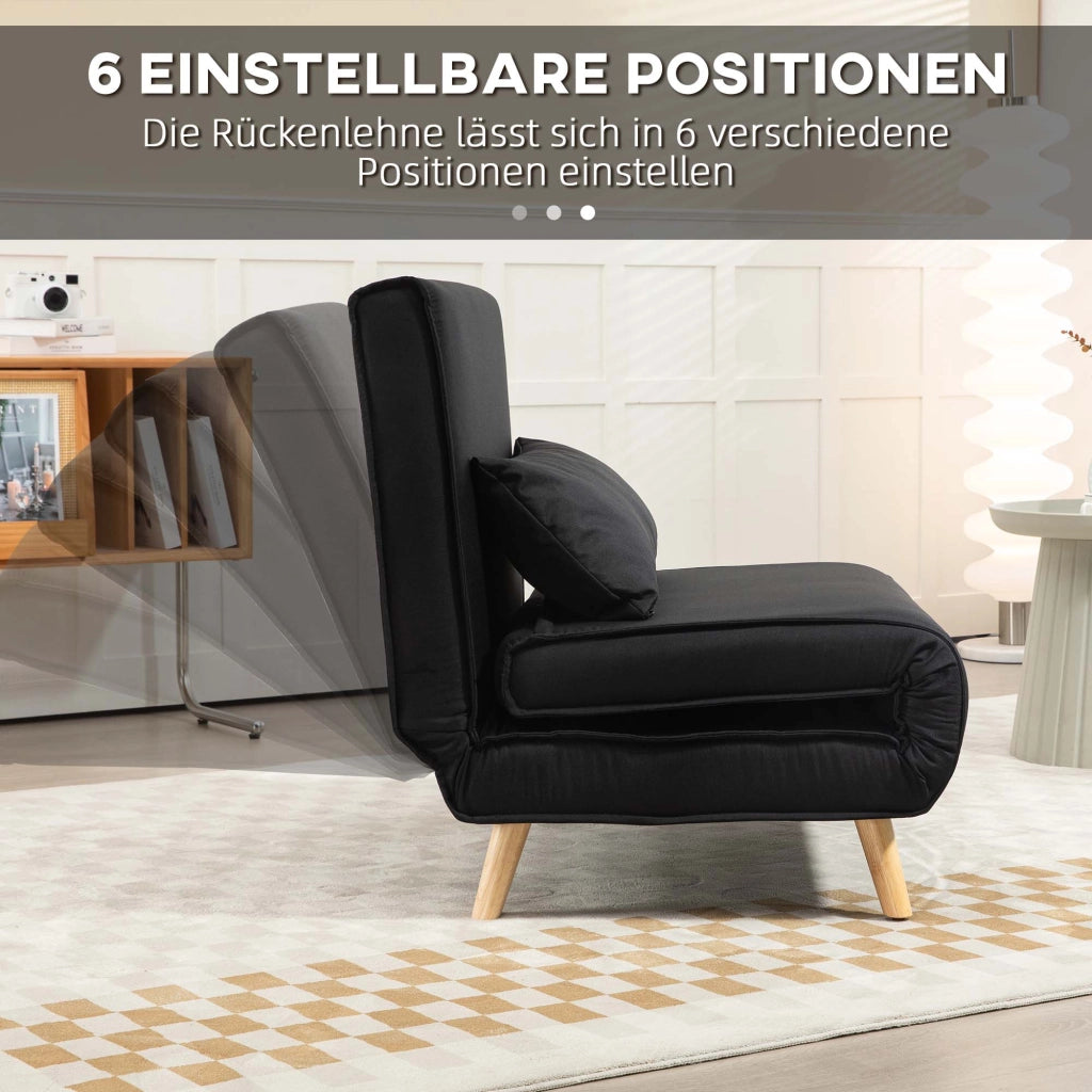 Poltrona letto ¨C Minimal ¨C nero 94x78x80 cm