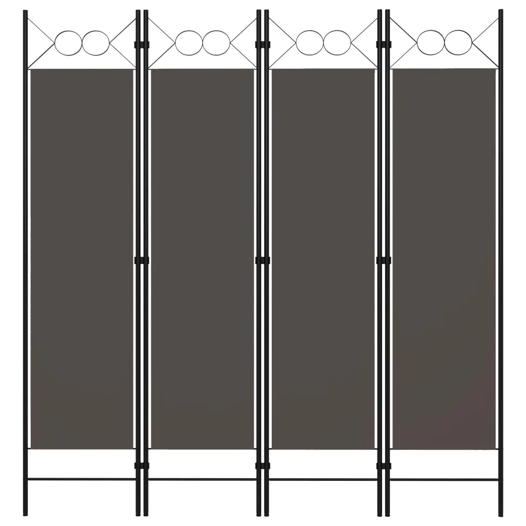 Paravento a 4 Pannelli Antracite 160x180 cm 320704