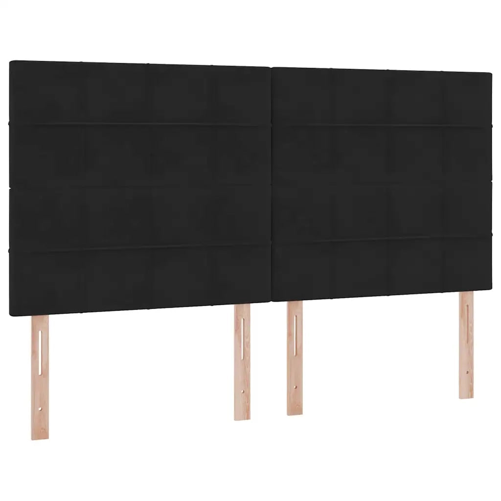Letto con contenitore e materasso Nero 180 x 200 cm Velluto 3372047