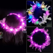 Fascia LED con pennacchi - 10 luce LED - Diametro 20 cm