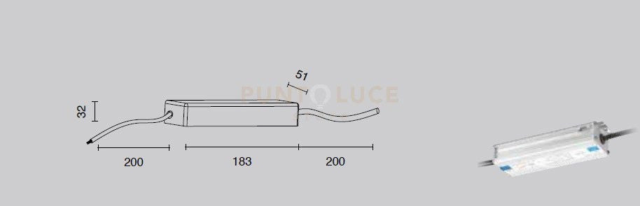 DRIVER IP65 200W  Vin 170-264Vac Vout 48 Vdc Ampere 4.2 A IP65
