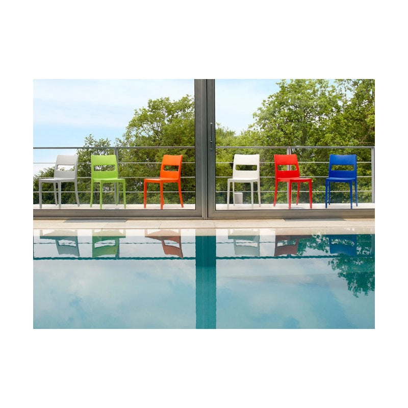 SET SEI SEDIE SAI TECNOPOLIMERO SCAB DESIGN MADE IN ITALY - Antracite 81