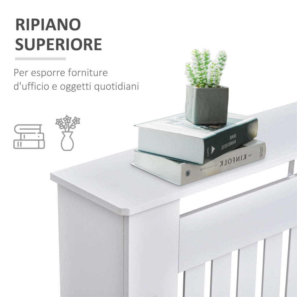 Copritermosifone in MDF ¨C Xylo ¨C Bianco, 112x19x81 cm