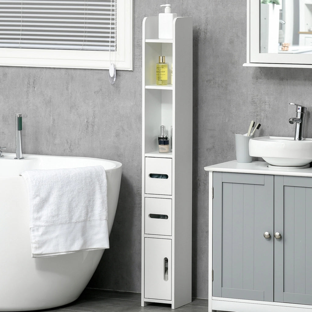 Colonna Bagno ¨C Minimal ¨C Bianco 15x17x120 cm