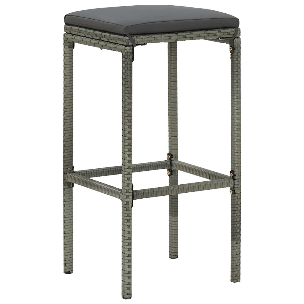 Set da Bar 3 pz in Polyrattan Grigio 313472