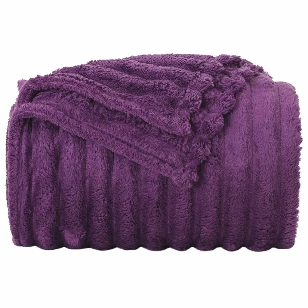 Coperte da Pile 6 pz Viola 240 x 220 cm Panno