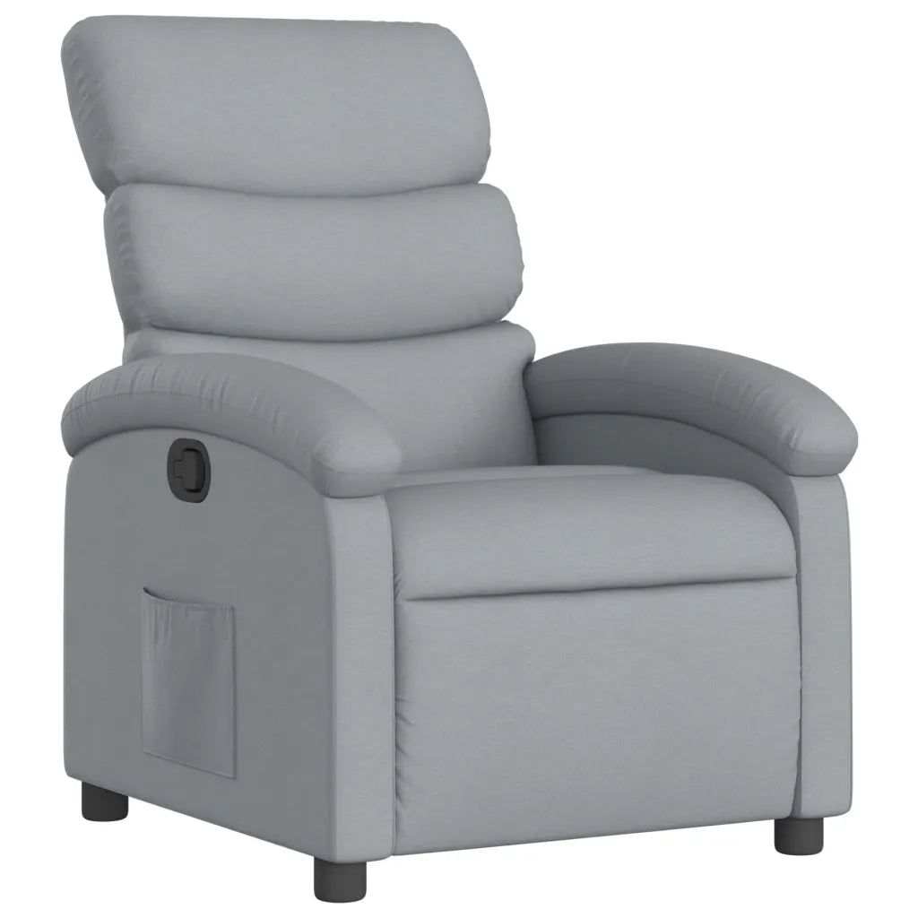 Poltrona reclinabile in Tessuto Grigio Chiaro 3205804