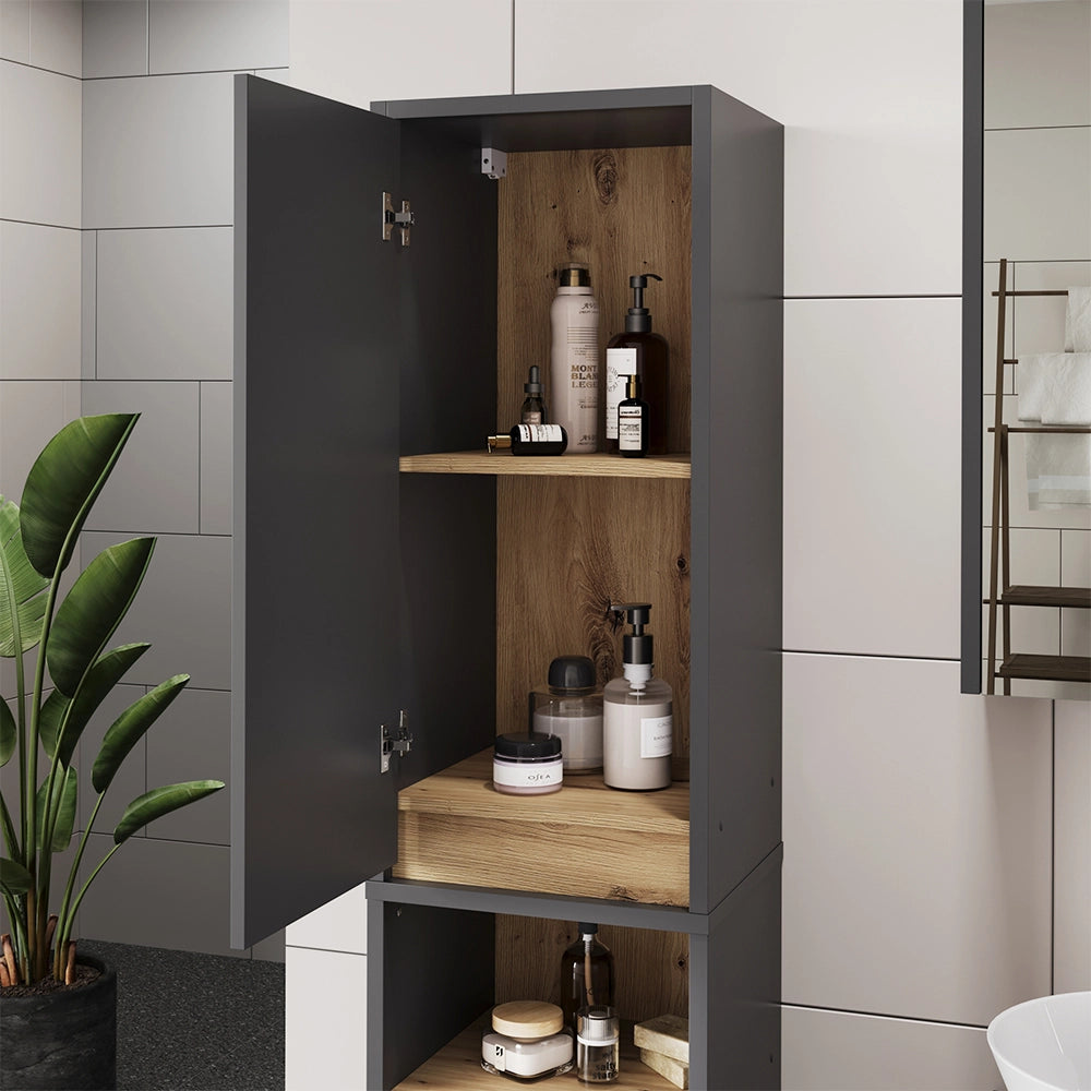 Vicco Set di mobili da bagno Grigio/Artisan 3 parti