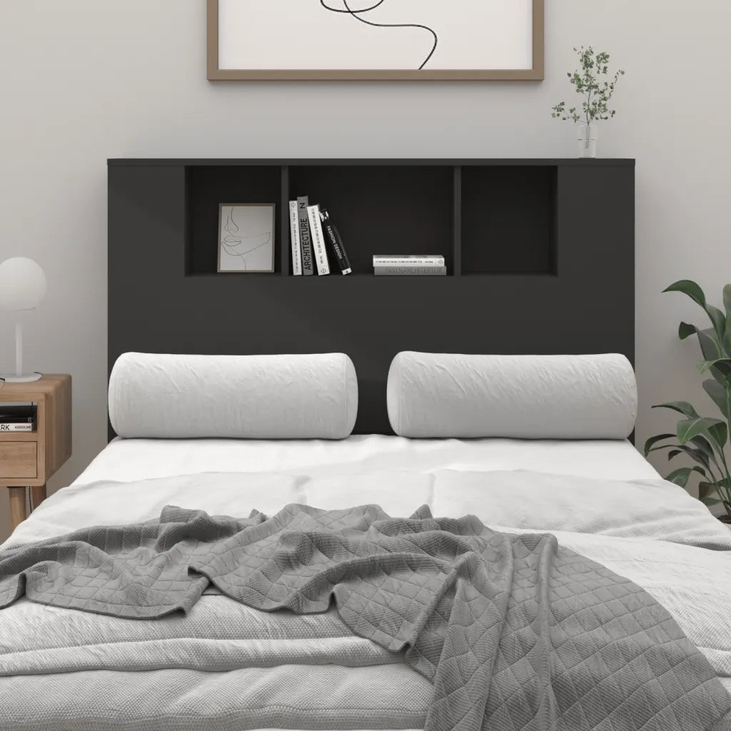 Testiera | Testata con Scomparti Nera 120x18,5x102,5 cm