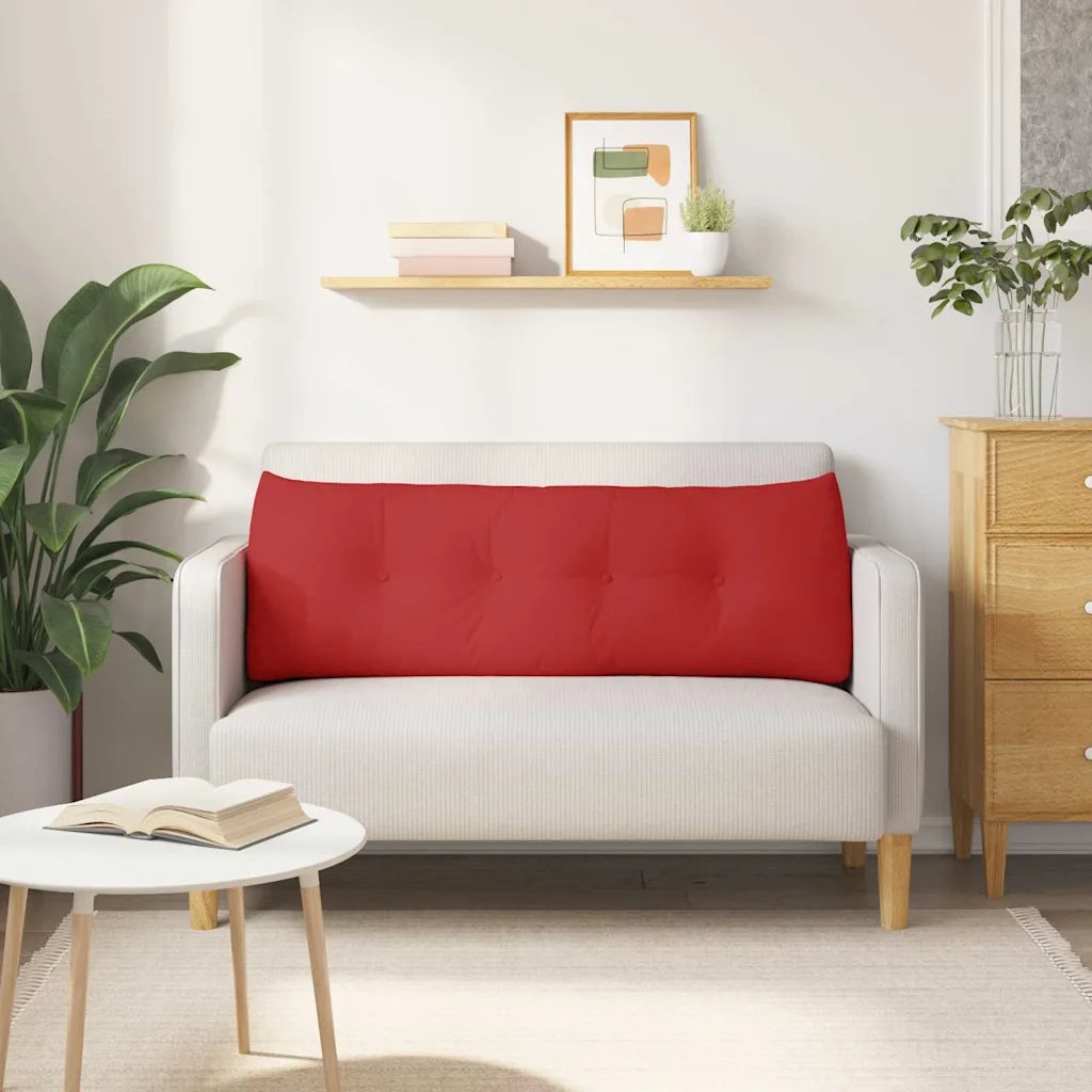 Cuscino per Schiena Rosso 140 x 24 x 50 cm Tessuto 42014511
