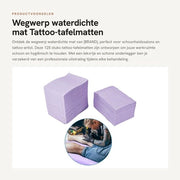 Tavolo di protezione per tatuaggi - Impermeabile - 125 pezzi - Senza rischio di graffi - Sottostante - Salone di bellezza - Protezione contro l'ink - Tavolo coprente da gettare