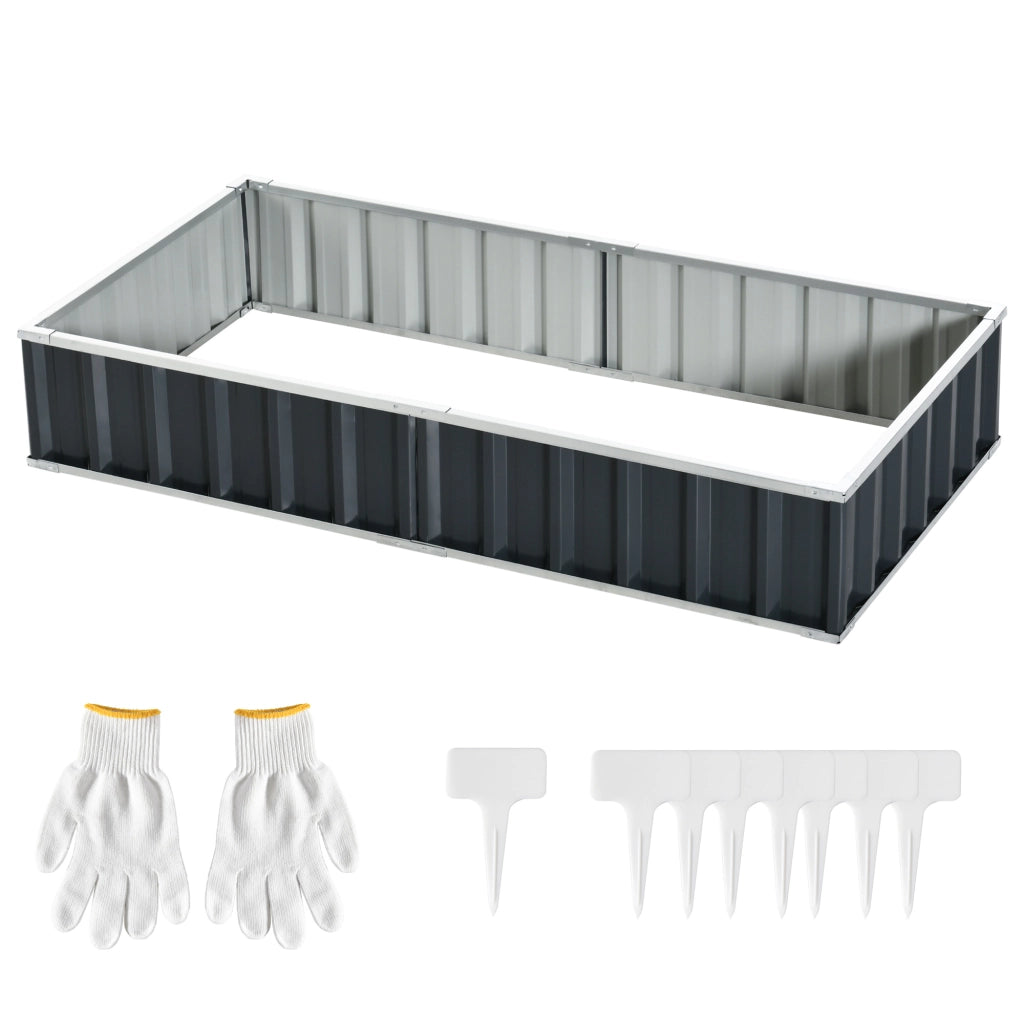 Cassone da Giardino ¨C Minimal ¨C 174x90x30 cm Grigio Acciaio