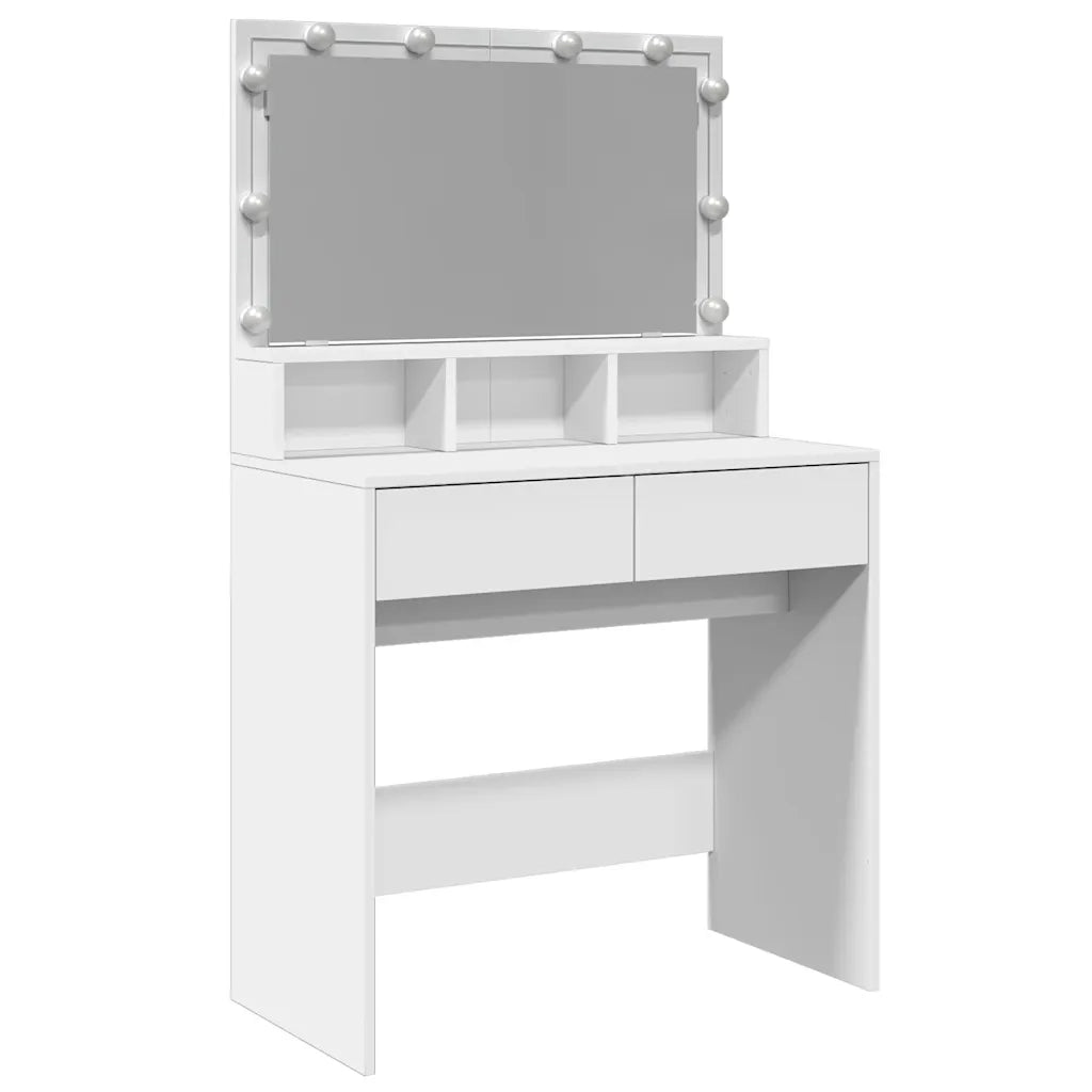 Toeletta con LED Bianca 80x41x134,5 cm 848185