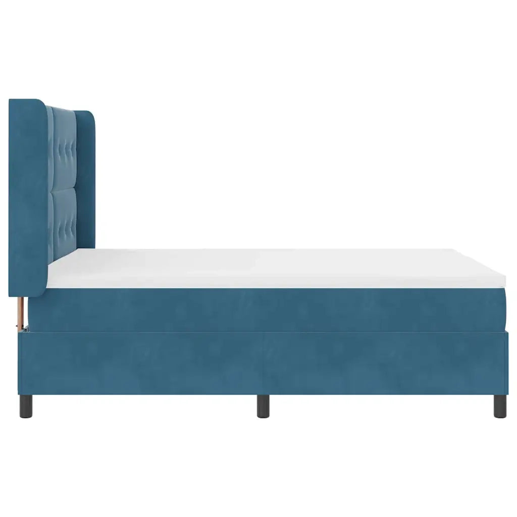 Letto a molle con strisce LED Blu 140 x 200 cm Velluto 3343872