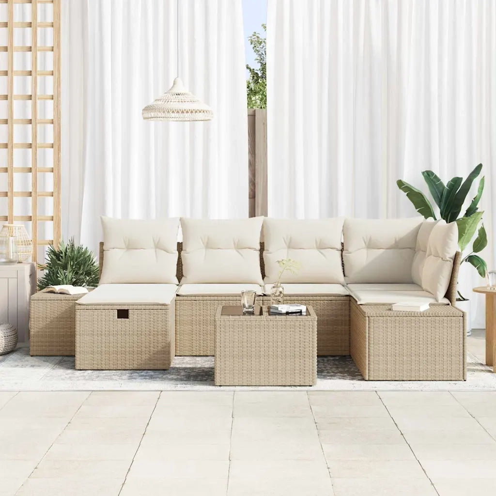 Set di divani con cuscino 7 pcs polyrattan