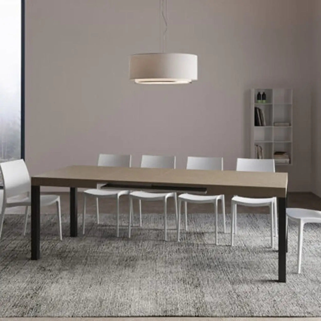 Tavolo allungabile 140/400x90 cm Everyday Premium tortora gambe antracite
