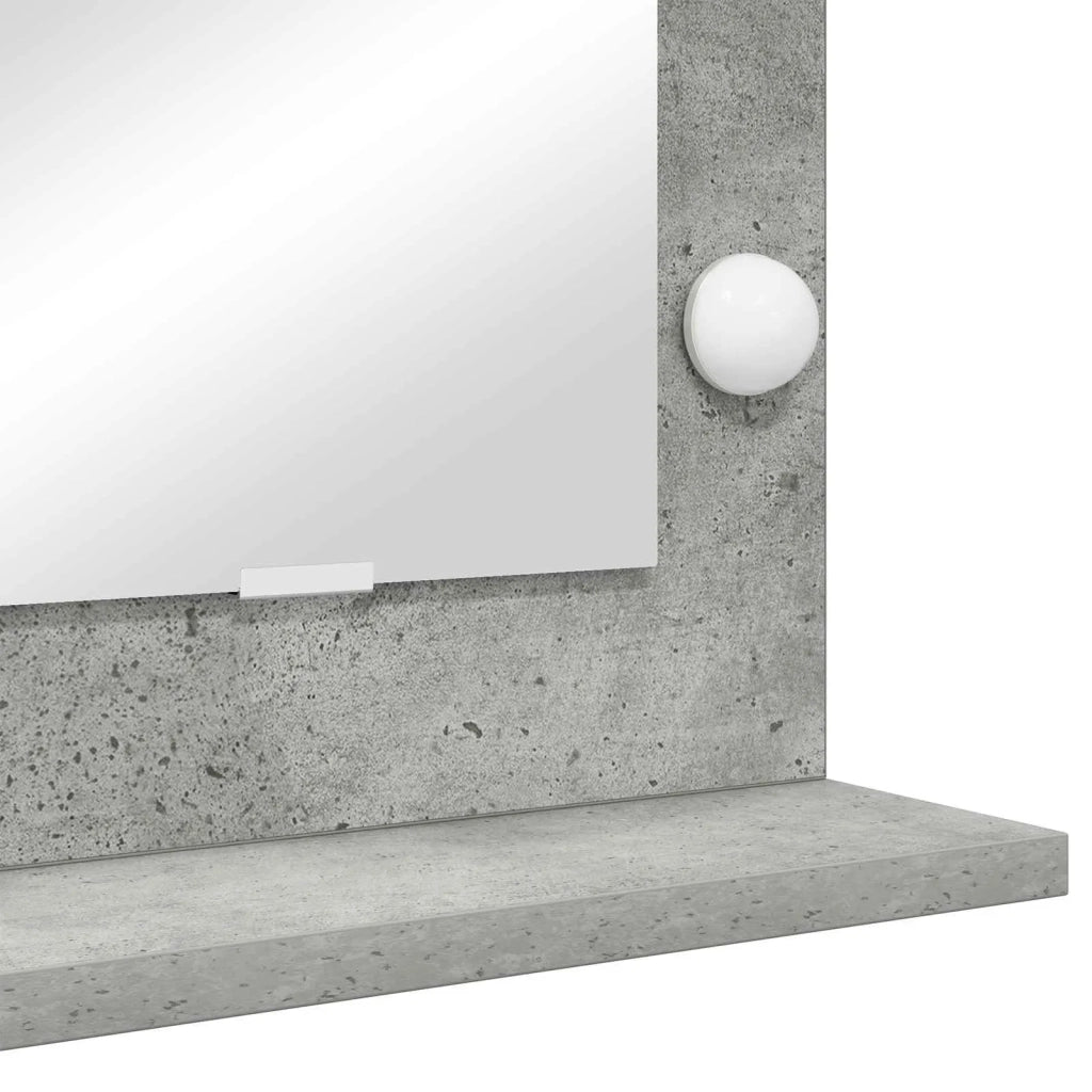 Specchio da Vanità Grigio cemento 60 x 55 x 18 cm Rettangolare 868288
