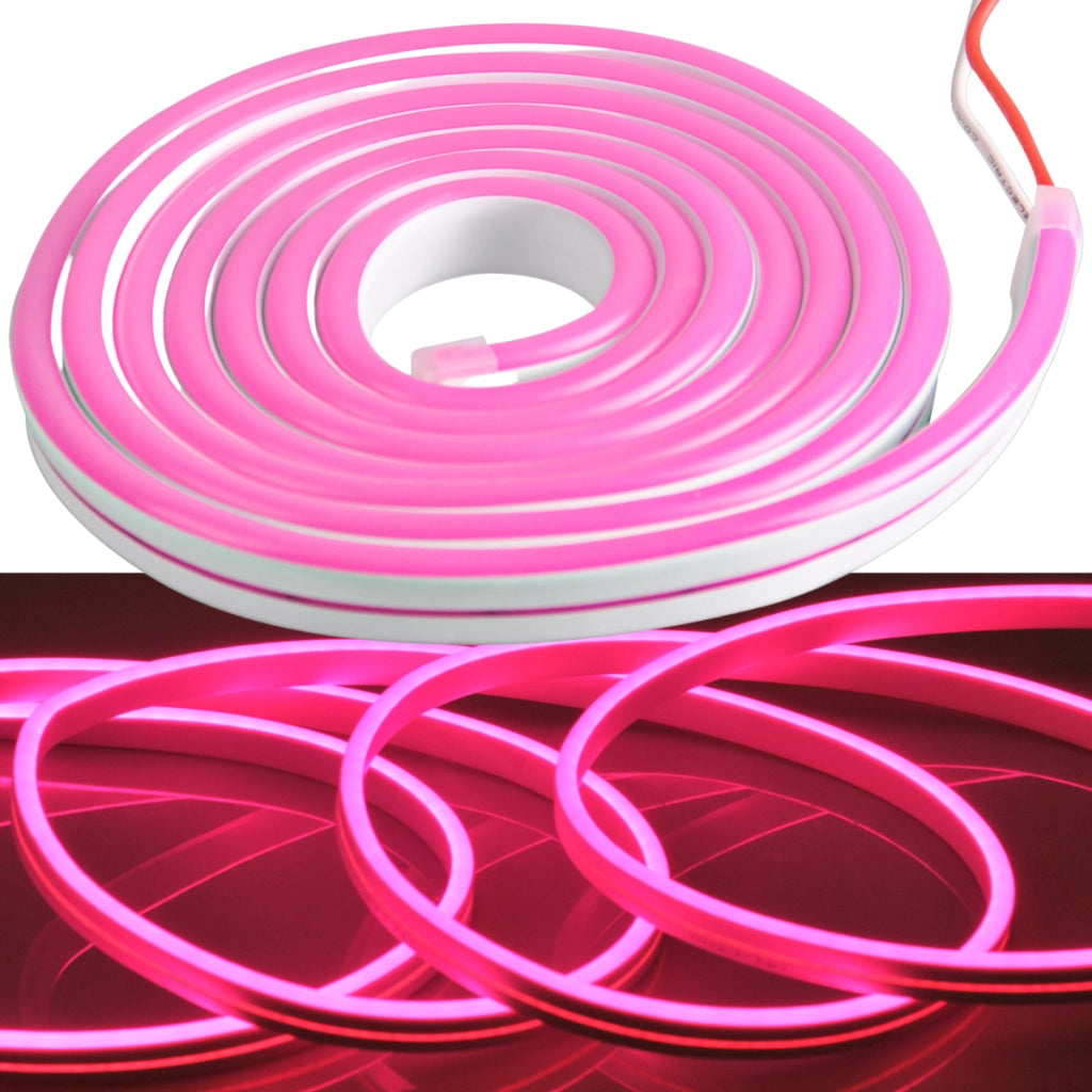 Striscia LED Neon flessibile 12V 2m rosa IP65 Polux