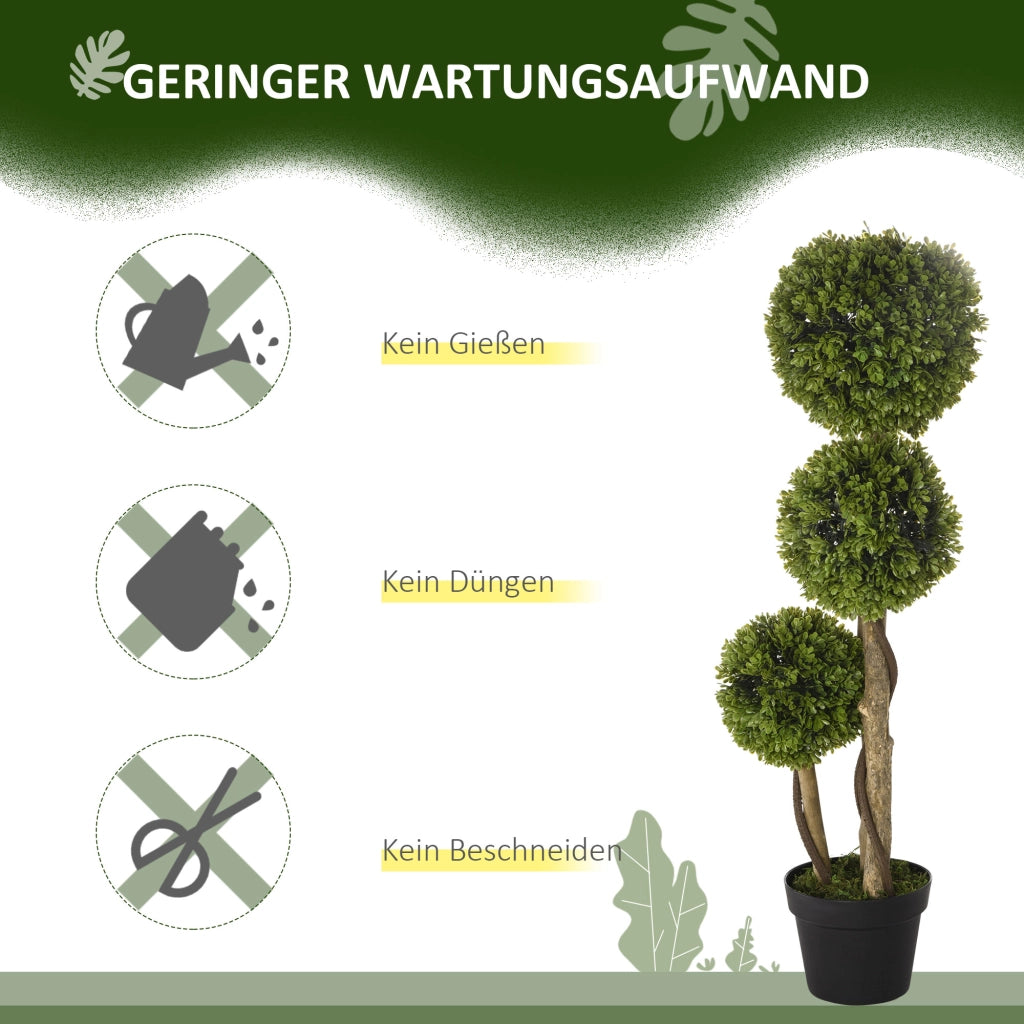 Pianta Artificiale Buxus ¨C Minimal ¨C Verde e Nero