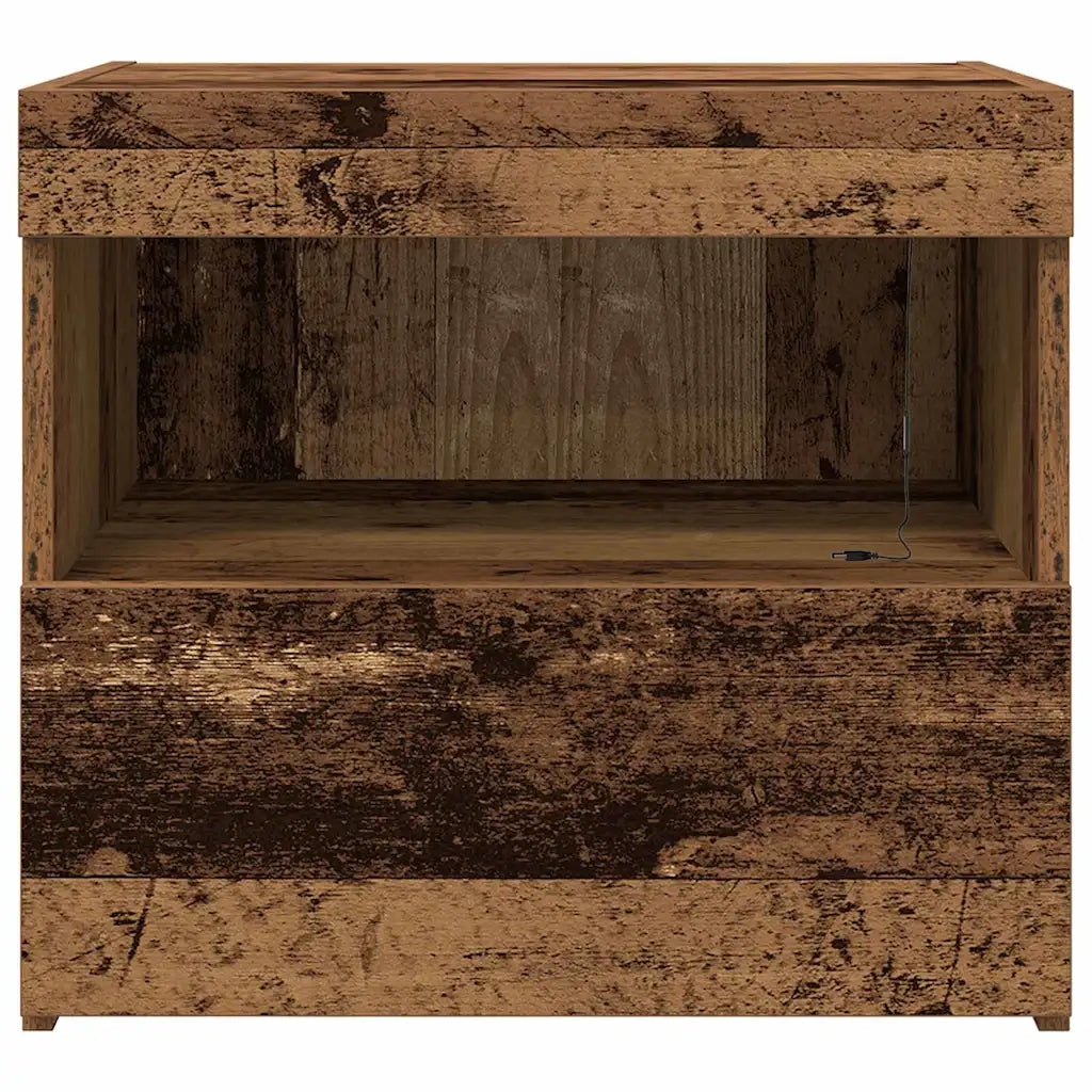 Set di 2 Comodini | Armadio da Notte | Mobiletto da notte Legno vecchio 50 x 40 x 45 cm