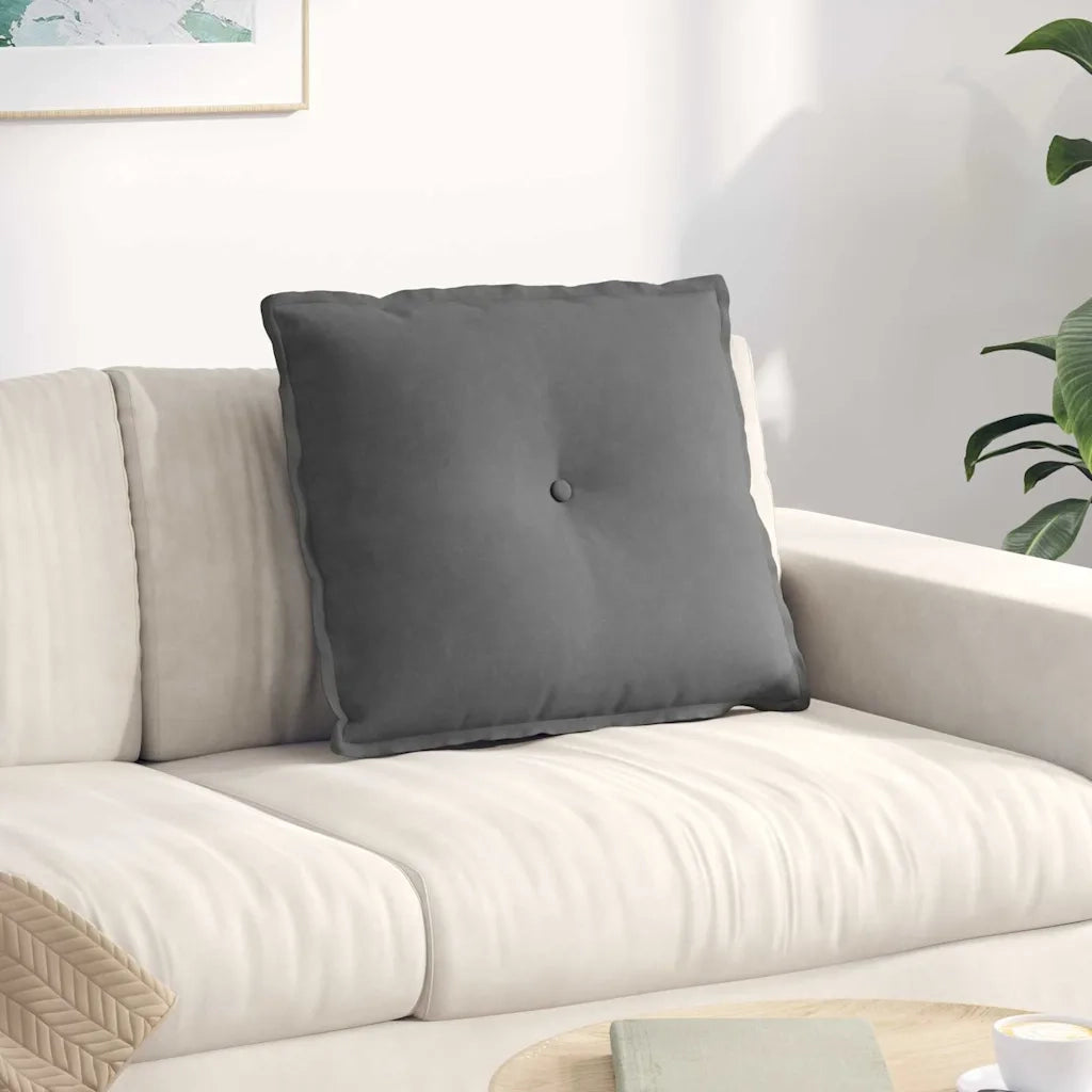 Cuscino per Schiena | Cuscino dorsale Grigio scuro 60 x 50 cm