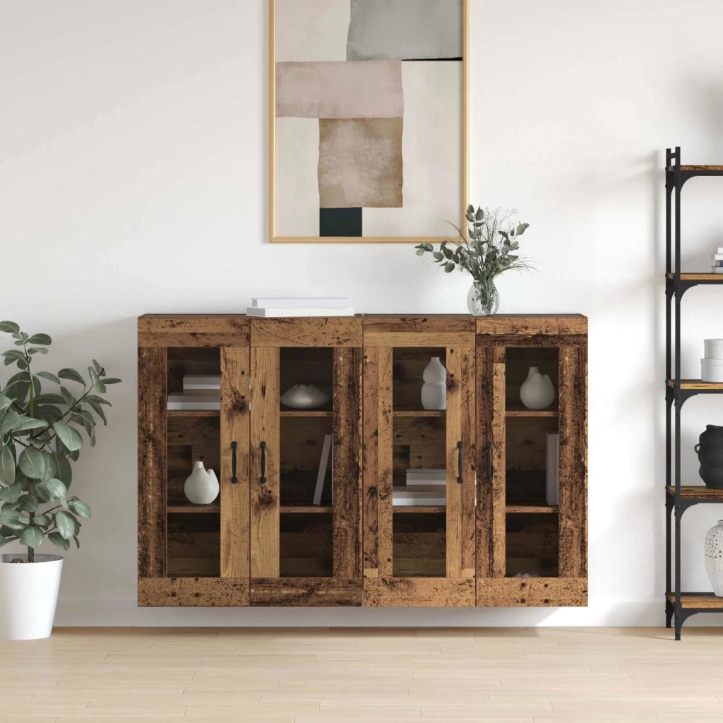 Armadi da Muro 2 pcs Legno vecchio 69,5 x 34 x 90 cm 3394536