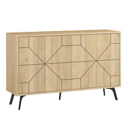 Credenza in legno "Dune" - 123 x 35 x 62 cm - Beige