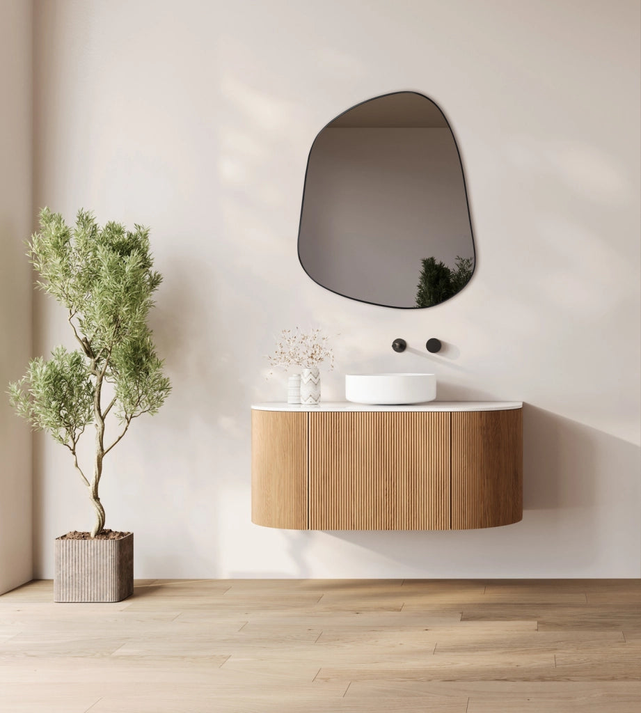 Specchio organico Hispanohogar metallo nero 90x72