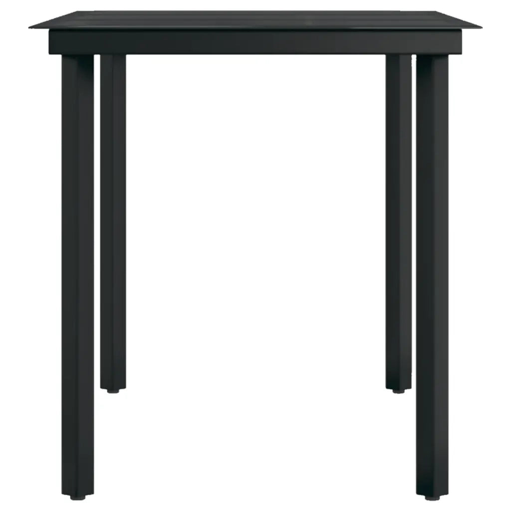 Set da Pranzo da Giardino 7 pz con Cuscini Nero 3099428