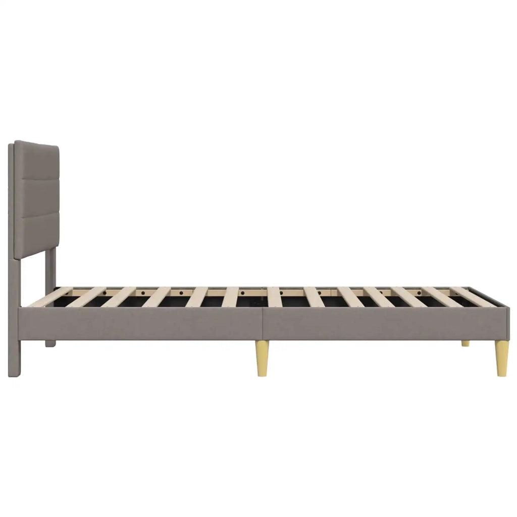 Struttura del letto con testiera Tortora 100 x 200 cm Tessuto 42027568