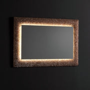 Specchio con cornice in vetro fuso 90x62