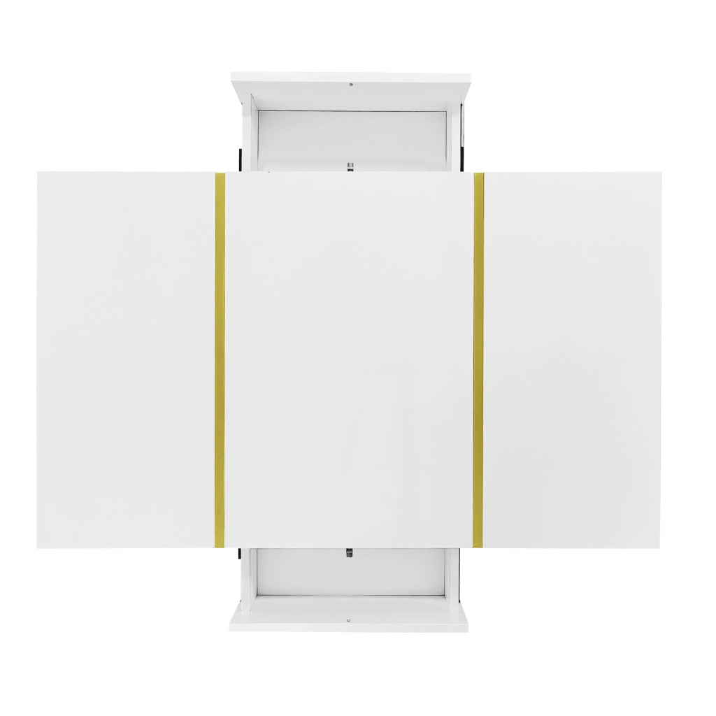 Tavolino da caff¨¨ moderno - Zephmum- Bianco lucido 2 cassetti