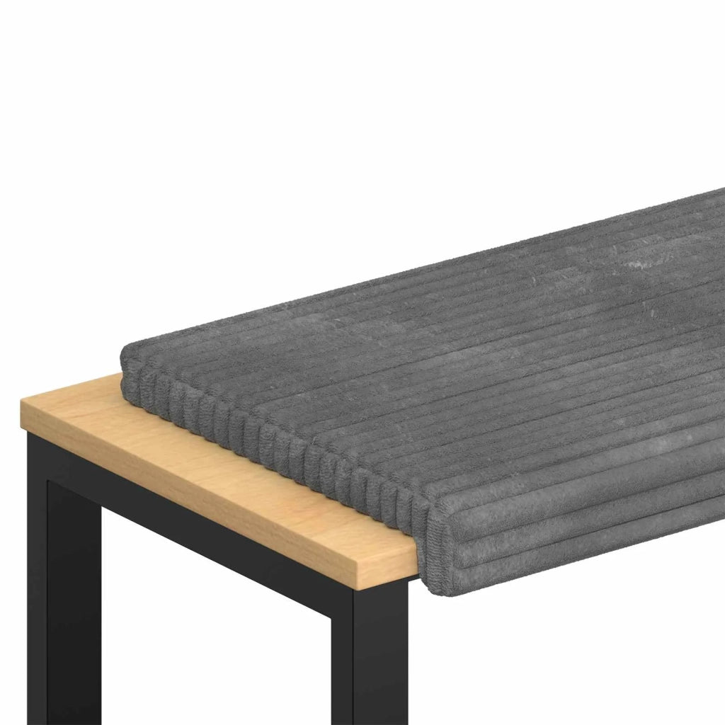 Cuscino per panchina Corduroy Morbido Grigio Chiaro 42043219